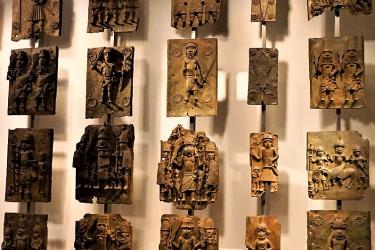 A display of Benin Bronzes at the British Museum