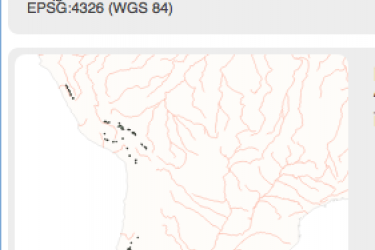 Screen shot of Gaby's digital mapping project on Inca territory 