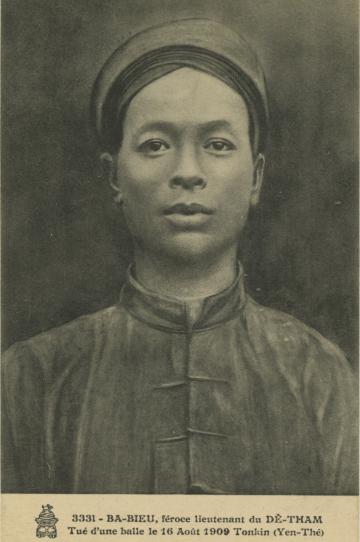 series number 3331 ("Ba-Bieu, féroce lieutenant du Dề-Tham"), postcard by the studio of Pierre Dieulefils, Hanoi, Vietnam, ca. 1909